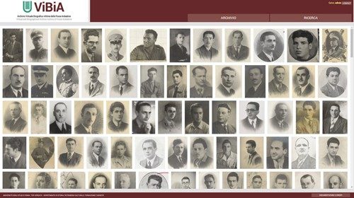 Die Homepage des ViBiA-Projektes mit den Porträts der Opfer des Massakers