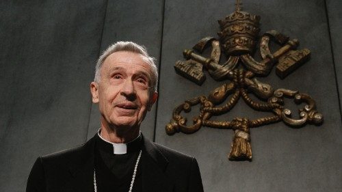 Cardinal Luis Ladaria, prefect of the Congregation for the Doctrine of the Faith, is pictured in a ...