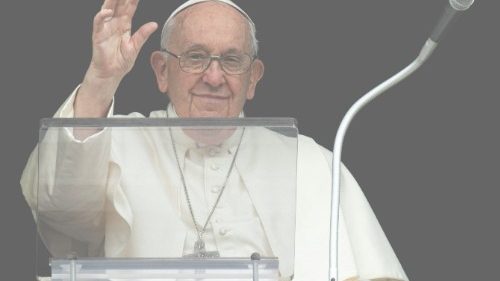 Pope Francis waves as he leads Regina Caeli prayer from his window at the Vatican, May 14, 2023. ...