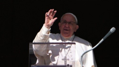 Pope Francis waves from the window of the apostolic palace overlooking St. Peter's square during the ... Pope Francis waves from the window of the apostolic palace overlooking St. Peter's square during the ...