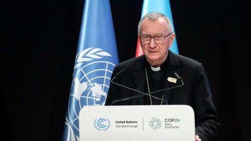 epa11717795 Secretary of State of the Holy See Cardinal Pietro Parolin speaks during the UN Climate ... epa11717795 Secretary of State of the Holy See Cardinal Pietro Parolin speaks during the UN Climate ...