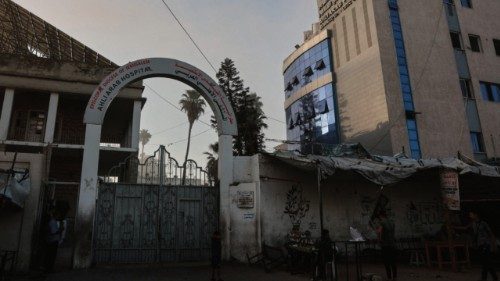 This picture shows the Al-Ahli Arab hospital, also known as the Baptist hospital, in Gaza City on ... This picture shows the Al-Ahli Arab hospital, also known as the Baptist hospital, in Gaza City on ...