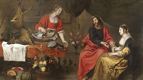 Matthijs Musson (1598-1678) La visite de Jésus dans la maison de Marthe et de Marie (photo © Matthijs Musson)