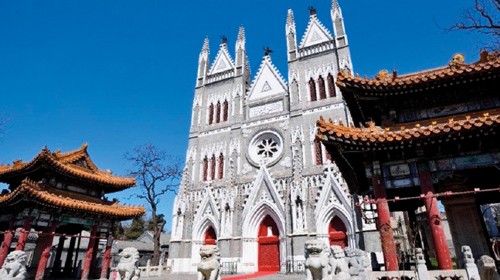 La Iglesia del Salvador en el distrito Xicheng de Pekín