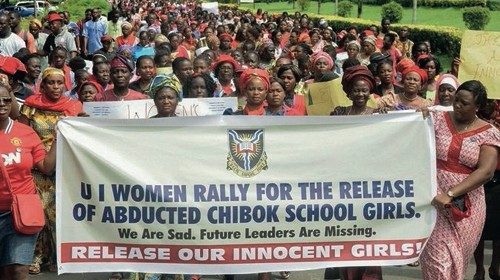 Manifestación en Nigeria por la liberación de las estudiantes secuestradas (Ansa)