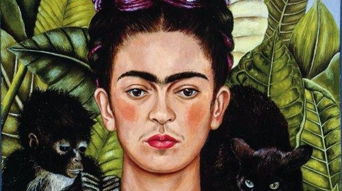 Frida Kahlo, «Autoritratto con collana di spine» (particolare, 1940), Harry Ransom Center, Austin, Texas