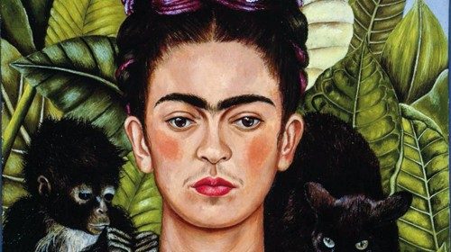 Frida Kahlo, «Autoritratto con collana di spine» (particolare, 1940), Harry Ransom Center, Austin, Texas Frida Kahlo, «Autoritratto con collana di spine» (particolare, 1940), Harry Ransom Center, Austin, Texas
