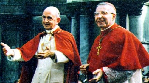 *OR* Paolo VI in visita a Venezia (16 settembre 1972) con l'allora Cardinale Albino Luciani, che ...