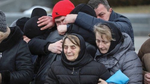 Myroslava Dudar attends the funeral of her son Viktor Dudar and Ivan Koverznev, of Ukrainian ... Myroslava Dudar attends the funeral of her son Viktor Dudar and Ivan Koverznev, of Ukrainian ...
