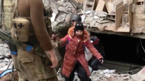 A child emerges from the Azovstal steel plant during UN-led evacuations, after nearly two months of ... A child emerges from the Azovstal steel plant during UN-led evacuations, after nearly two months of ...
