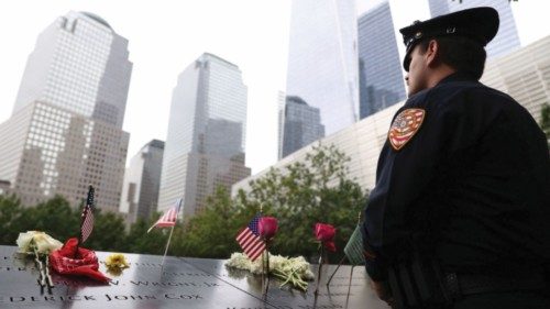 A Somerset County Sheriff's office personnel attends a ceremony marking the 21st anniversary of the ...