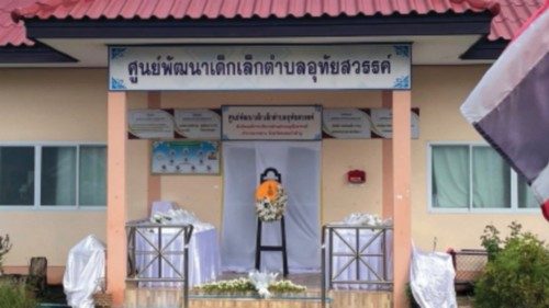 A view of the day care centre the day after a mass shooting in the town of Uthai Sawan, in the ...