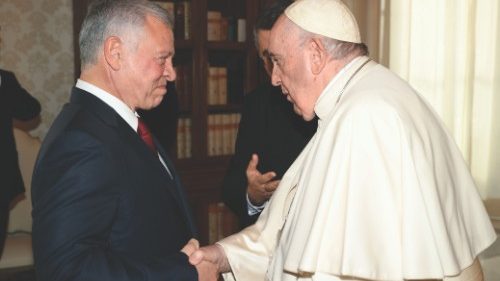  Pope Francis meets with the King of Jordan at the Vatican  ING-046