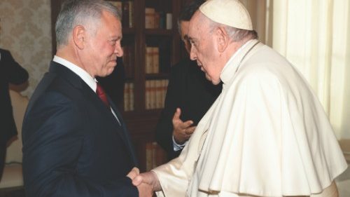 Pope Francis meets with the King of Jordan at the Vatican ING-046 Pope Francis meets with the King of Jordan at the Vatican ING-046