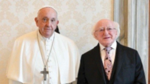 The Pope with Irish President Mr Michael Higgins ING-042 The Pope with Irish President Mr Michael Higgins ING-042