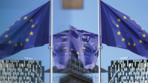 epa11559476 European Union flags fly in front of European Commission headquarters in the European ... epa11559476 European Union flags fly in front of European Commission headquarters in the European ...