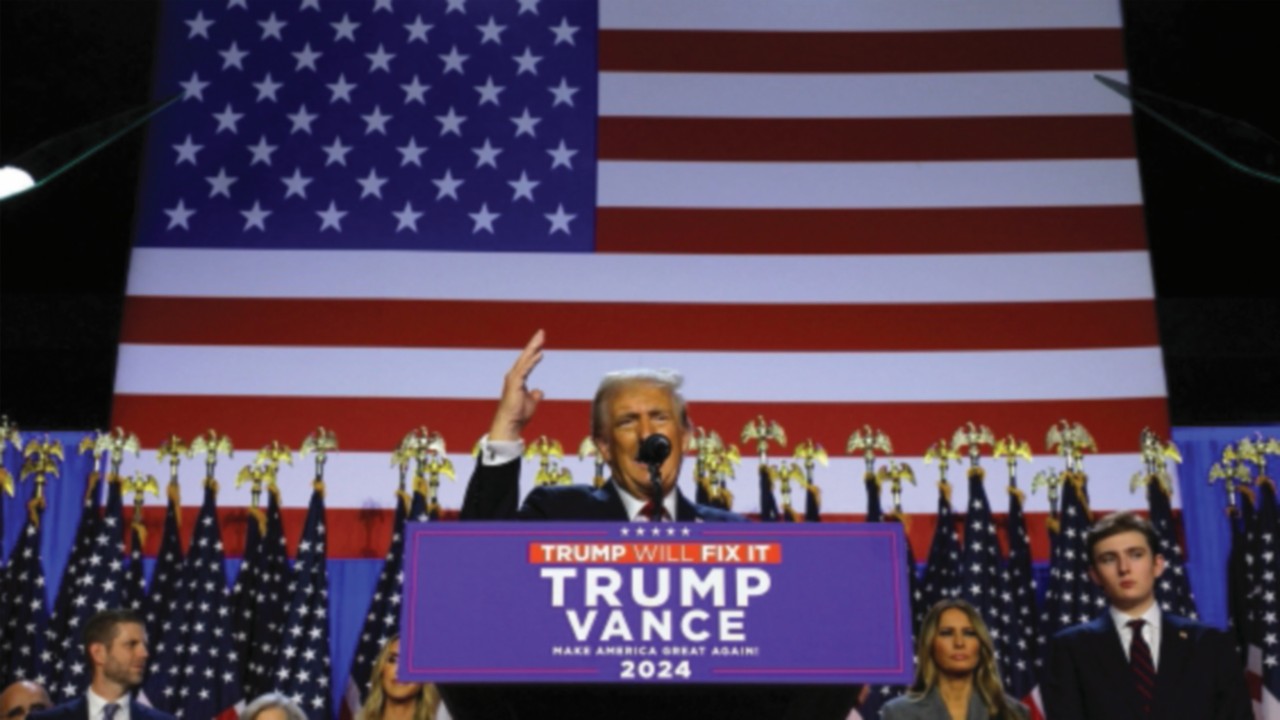 Family members look on as Republican presidential nominee and former U.S. President Donald Trump ...