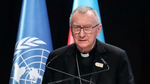 epa11717795 Secretary of State of the Holy See Cardinal Pietro Parolin speaks during the UN Climate ... epa11717795 Secretary of State of the Holy See Cardinal Pietro Parolin speaks during the UN Climate ...