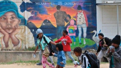 Haitian migrants and their children en route to the United States leave the Migrant Care Center ... Haitian migrants and their children en route to the United States leave the Migrant Care Center ...
