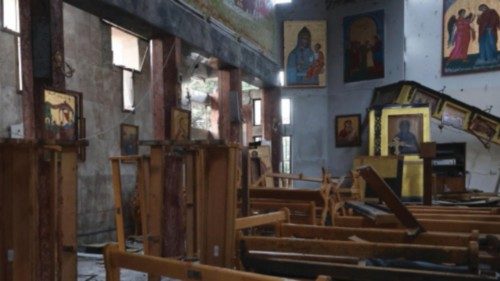 epa12191556 Damage at the scene of a suicide bombing at Mar Elias Church on the outskirts of ... epa12191556 Damage at the scene of a suicide bombing at Mar Elias Church on the outskirts of ...