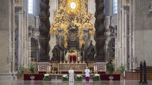 SS. Francesco - Basilica Vaticana : Messa di Pasqua e Benedizione Urbi et Orbi  12-04-2020