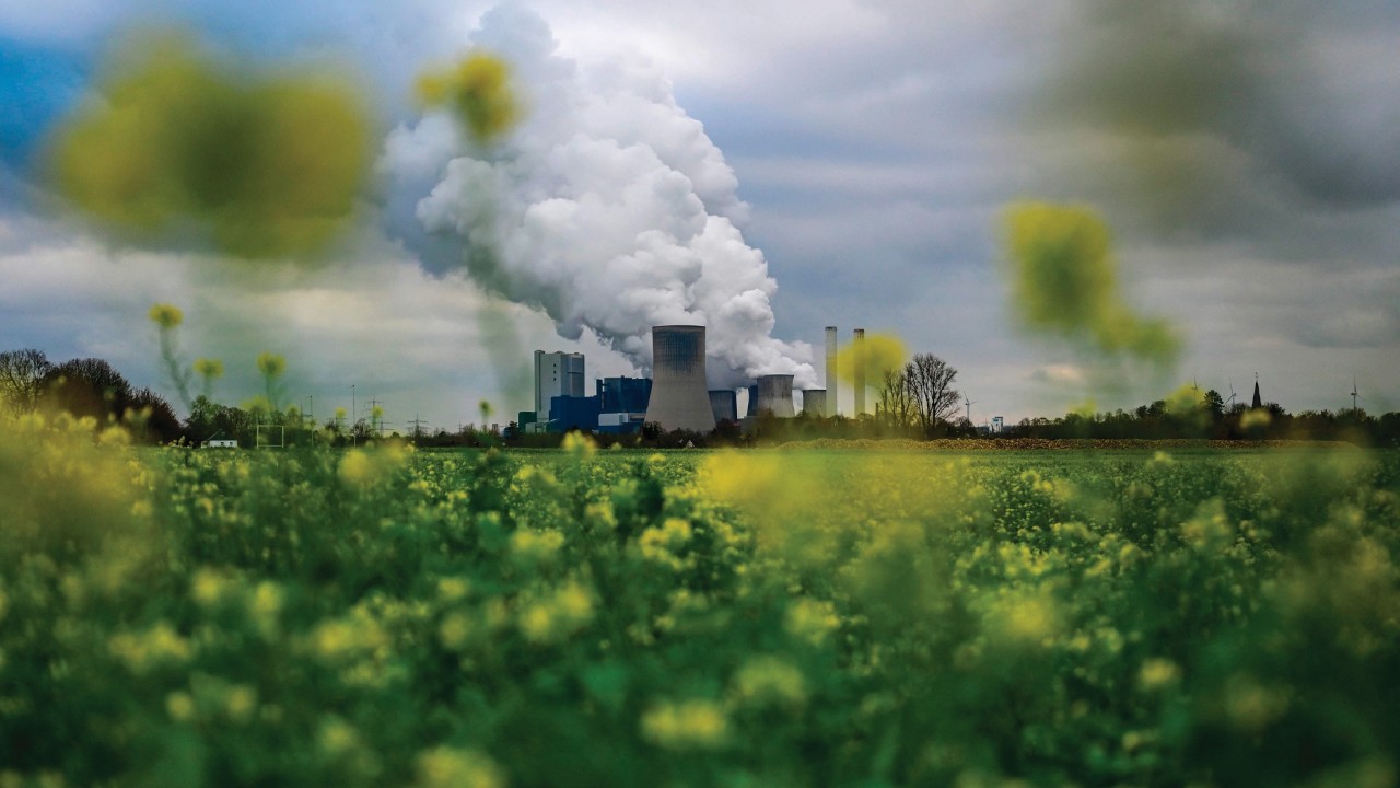 TOPSHOT - A photo taken on November 28, 2023 shows the lignite-fired power station operated by ...