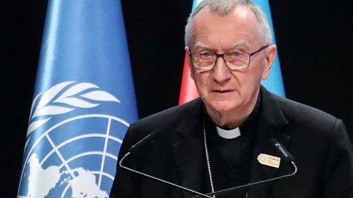 epa11717795 Secretary of State of the Holy See Cardinal Pietro Parolin speaks during the UN Climate ... epa11717795 Secretary of State of the Holy See Cardinal Pietro Parolin speaks during the UN Climate ...