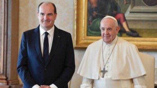  Le Pape reçoit le premier ministre français M. Jean Castex   FRA-042