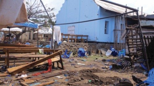 The scene of a suicide bombing at the Eglise CEPAC (CEPAC Church) that killed dozen of people in an ... The scene of a suicide bombing at the Eglise CEPAC (CEPAC Church) that killed dozen of people in an ...