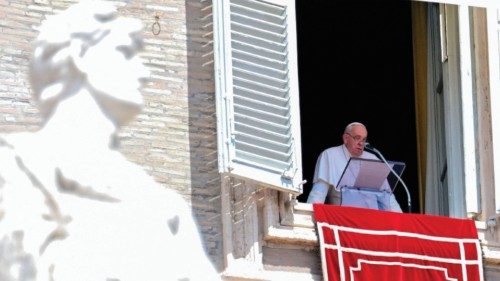 Pope Francis addresses the crowd from the window of the apostolic palace overlooking St Peter's ... Pope Francis addresses the crowd from the window of the apostolic palace overlooking St Peter's ...