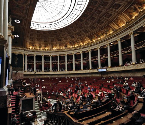 A general view shows MPs during the debate on the bill on the right to assistance in dying at The ...