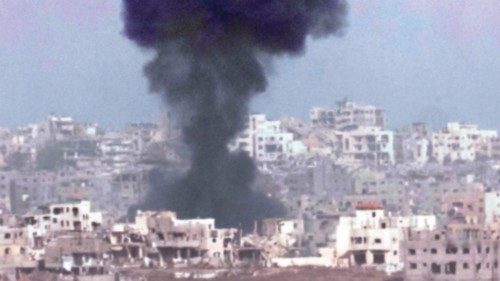 TOPSHOT - This picture taken from a position in southern Israel, on the border with the Gaza Strip, ... TOPSHOT - This picture taken from a position in southern Israel, on the border with the Gaza Strip, ...
