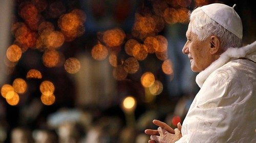 Pope Benedict XVI attends a candlelight vigil at the Marian shrine of Fatima in Portugal May 12. ...