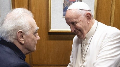 Pope Francis with Martin Scorsese in the Vatican on 21 October 2019 Pope Francis with Martin Scorsese in the Vatican on 21 October 2019