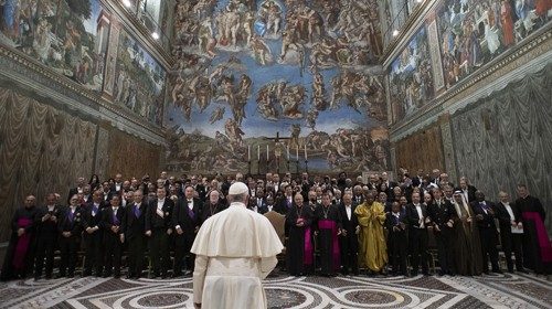 SS Francesco Auguri Corpo Diplomatico 09-01-2020
@Vatican Media SS Francesco Auguri Corpo Diplomatico 09-01-2020
@Vatican Media