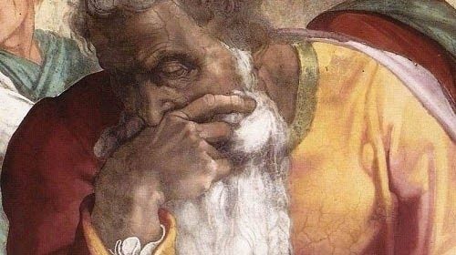 Michelangelo Buonarroti, «Geremia» (1512) Michelangelo Buonarroti, «Geremia» (1512)