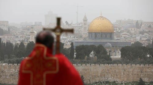 Archbishop Pierbattista Pizzaballa, apostolic administrator of the Latin Patriarchate of Jerusalem ...