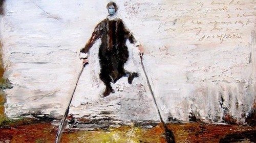 Josef Förster «Uomo che vola con i trampoli»