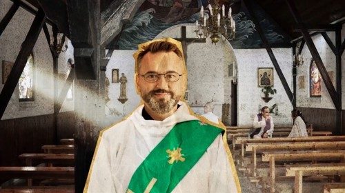 Un fotogramma del video sulla preghiera del Papa Un fotogramma del video sulla preghiera del Papa