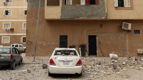 This picture taken on May 9, 2020 in the day in the residential Bab Bin Ghashir neighbourhood of ...