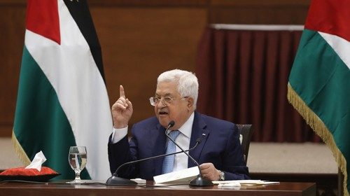 Il presidente palestinese Mahmoud Abbas (Afp)