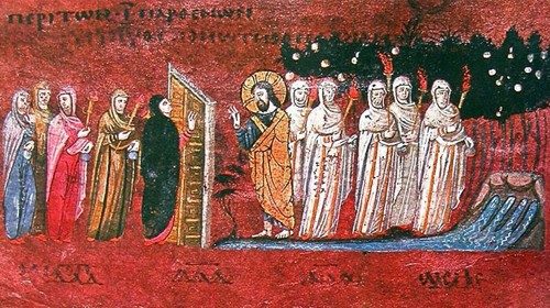 «La parabola delle vergini» (Codex Purpureus Rossanensis)