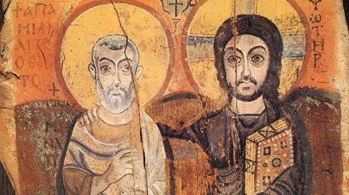 «Il Cristo e l’abate Mena» detta anche “Icona dell’amicizia” (VII secolo)