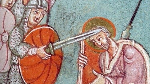 Bonifacio muore martirizzato facendosi scudo con il libro del Vangelo