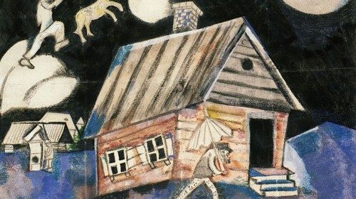 Marc Chagall,  «Studio per “La pioggia”» (1911, particolare)