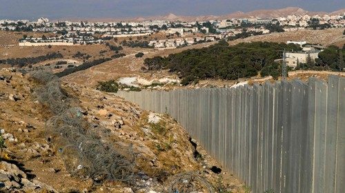 This picture taken on June 30, 2020 from east Jerusalem behind Israel's controversial separation ...