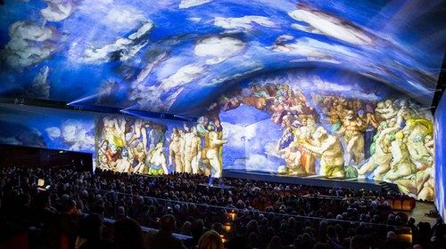 Una scena di «Giudizio Universale. Michelangelo and the secrets of the Sistine Chapel» di Marco Balich