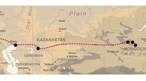 L’itinerario del lungo viaggio verso la Mongolia