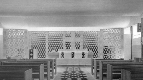 Jorn Utzon, chiesa di Bagsværd, Copenaghen, Danimarca, 1973-1976