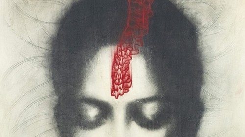 Omar Galliani, «Eurasia n. 5- Mantra» (2007, particolare)